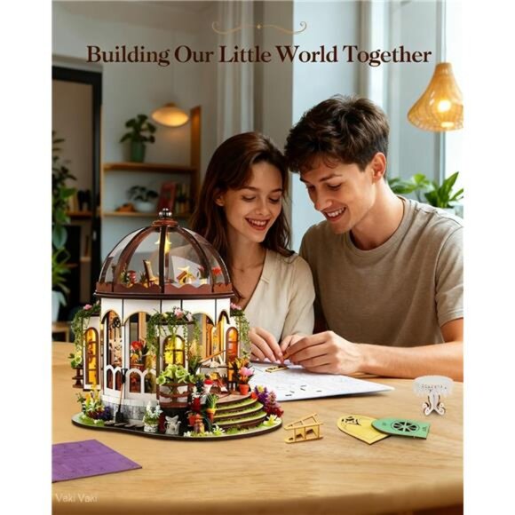 DIY Miniature Book Nook Kit Wooden Dollhouse with LED Light Bookshelf Decor Gift - Picture 5 of 7